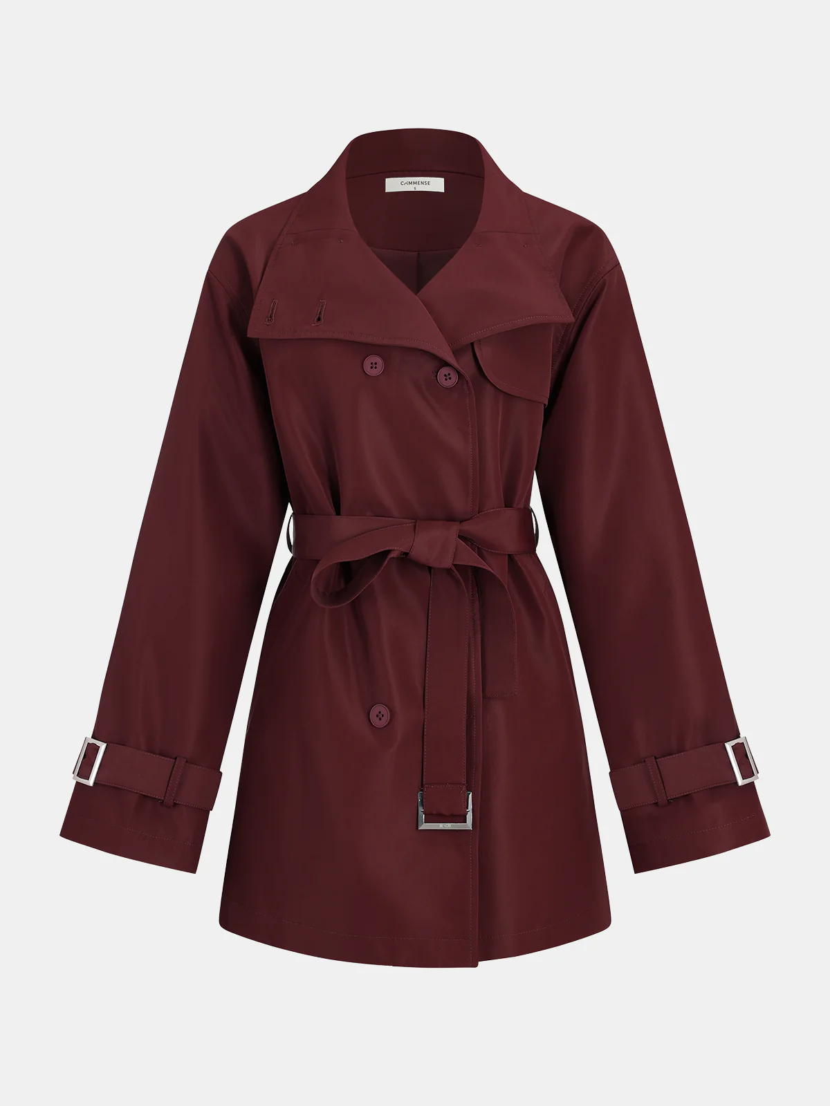 Belted Double-Breasted Trench Coat